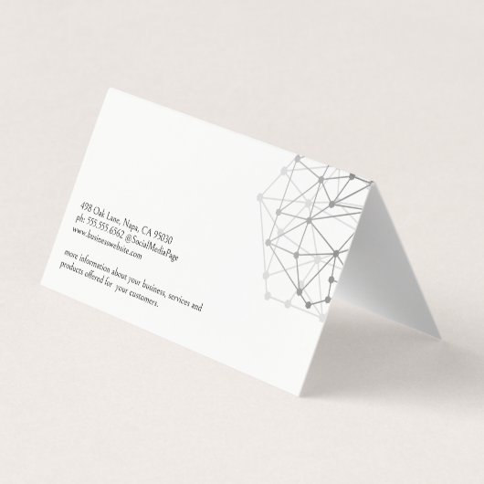 Modernes Hexagonal-Tech-Logo | Hintergrund der Ver Visitenkarten (Rückseite)