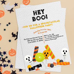Modernes Hey Boo Kids Halloween-Party laden ein Einladung
