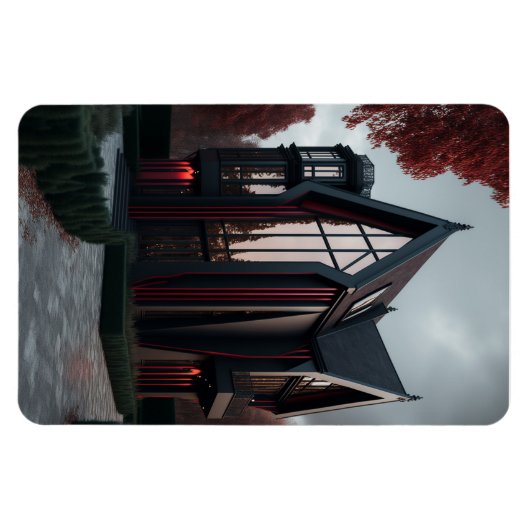 Modernes Hi-Tech Gothic House Exterior Design. Magnet (Horizontal)