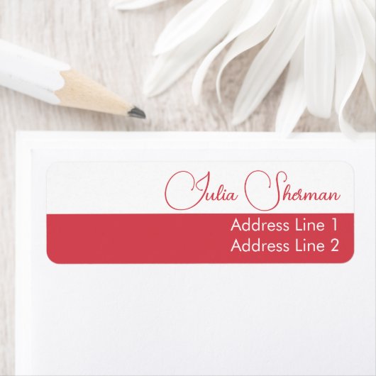 Modernes Hibiskus Rote Feminine Minimalistische Sc (Insitu)