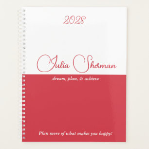 Modernes Hibiskus Rote Feminine Minimalistische Sc Planer