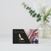 Modernes High Heel Abstrakt Visitenkarte (Stehend Vorderseite)