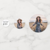 Modernes High School Graduate Script Custom Foto Konfetti (Vorderseiten)