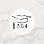 Modernes High School Graduate Script Custom Foto Konfetti (Klein Vorderseite)