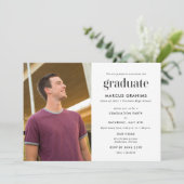 Modernes High School Typ Abschluss Foto Einladung (Stehend Vorderseite)