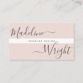 Modernes Highlight | Script Calligraphy Blush Pink Visitenkarte (Vorderseite)
