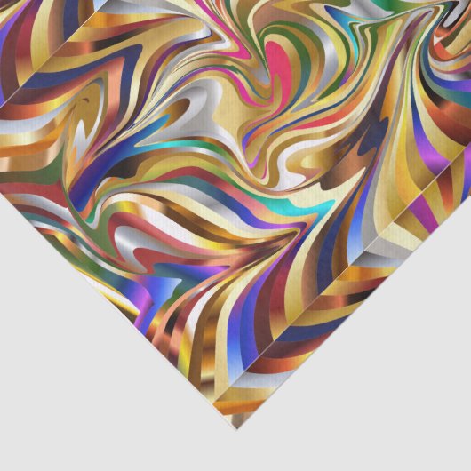 Modernes Hintergrundbild Psychedelischer Abschluss Seidenpapier (Detail)