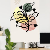 Modernes Hintergrunddesign Poster (Heimbüro)