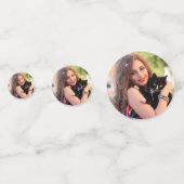 Modernes Hinzufügen von eigenem Foto und Datum Tex Konfetti (Vorderseiten)