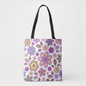 Modernes Hippie Floral Muster | Botanisch Tasche (Vorderseite)