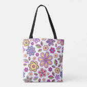 Modernes Hippie Floral Muster | Botanisch Tasche (Rückseite)