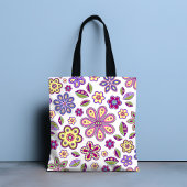 Modernes Hippie Floral Muster | Botanisch Tasche