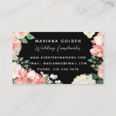 Modernes hoch entwickeltes Aquarell mit Blumen Visitenkarte (Rückseite)