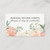 Modernes hoch entwickeltes Aquarell mit Blumen Visitenkarte (Vorderseite)