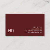 Modernes, hoch entwickeltes Deep Red Visitenkarte (Rückseite)