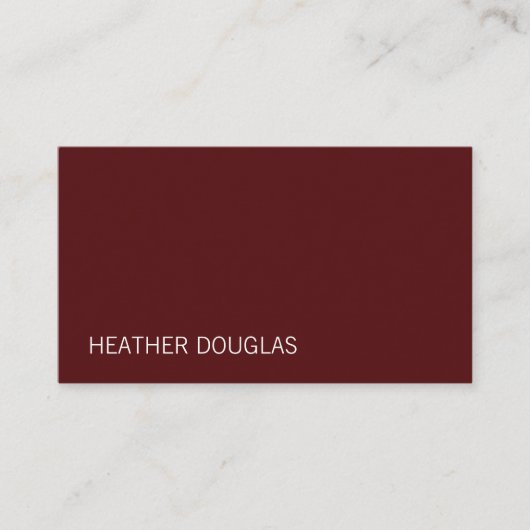 Modernes, hoch entwickeltes Deep Red Visitenkarte (Vorderseite)