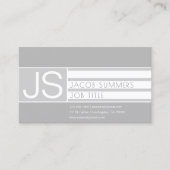 Modernes, hoch entwickeltes geometrisches Monogram Visitenkarte (Vorderseite)