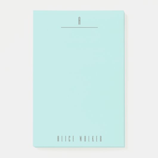 modernes, hoch entwickeltes Monogramm Post-it Klebezettel (Vorderseite)