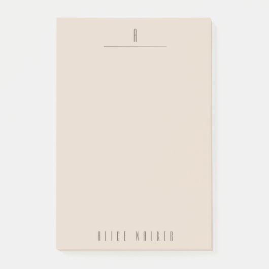 modernes, hoch entwickeltes Monogramm Post-it Klebezettel (Vorderseite)