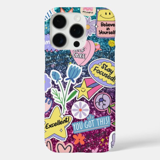 Modernes Hochglanzblau mit lila Akzenten Case-Mate iPhone Hülle (Rückseite)