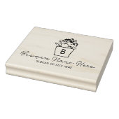 Modernes, hochmodernes Monogramm individuelles Ges Gummistempel (Stempel)