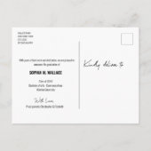 Modernes Hochschulstudium für das benutzerdefinier Ankündigungspostkarte (Rückseite)