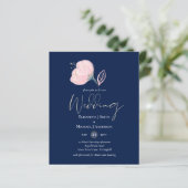 Modernes Hochzeitbudget für Hochzeiten in Blue Pin (Stehend Vorderseite)