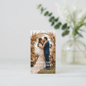 Modernes Hochzeitfotograf-Foto Visitenkarte (Stehend Vorderseite)