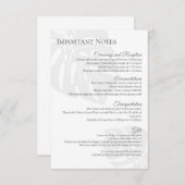 Modernes Hochzeitinformationsblatt RSVP Karte (Vorne/Hinten)