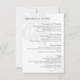Modernes Hochzeitinformationsblatt RSVP Karte