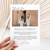 Modernes Hochzeitliches Magnetisches Foto dank Kar Magneteinladung