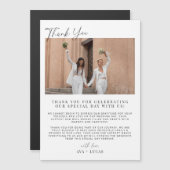 Modernes Hochzeitliches Magnetisches Foto dank Kar Magneteinladung (Vorne/Hinten)