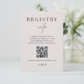 Modernes Hochzeitregister für Informationen zur Um Begleitkarte (Stehend Vorderseite)