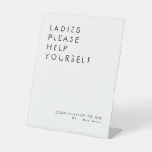 Modernes Hochzeitsbadezimmer - Zeichen Sockelschild (Vorderseite)