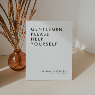 Modernes Hochzeitsbadezimmer - Zeichen Sockelschild