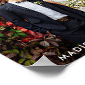 Modernes Hochzeitsbril und Groom-Foto Poster (Ecke)