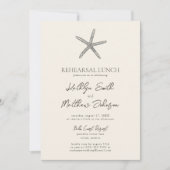 Modernes Hochzeitsessen am Strand von Starfish Pro Einladung (Vorderseite)