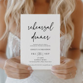 Modernes Hochzeitsessen mit Probe Einladung