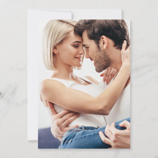 Modernes Hochzeitsessen mit Probe Einladung (Rückseite)