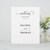 Modernes Hochzeitsfeierprogramm (Stehend Vorderseite)