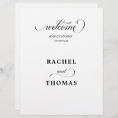 Modernes Hochzeitsfeierprogramm (Vorne/Hinten)