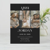 Modernes Hochzeitsfest-Foto Einladung (Stehend Vorderseite)