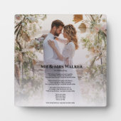 Modernes Hochzeitsfest Foto Song Texte Plaque Fotoplatte (Vorderseite)