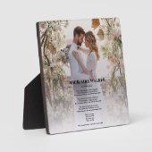 Modernes Hochzeitsfest Foto Song Texte Plaque Fotoplatte (Vorderseite)