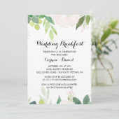 Modernes Hochzeitsfrühstück mit tropischem Flair Einladung (Stehend Vorderseite)