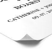 Modernes Hochzeitsgastschild, Gästebuch (Ecke)