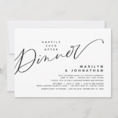 Modernes Hochzeitsgeschenk nach dem Abendessen Einladung (Vorderseite)