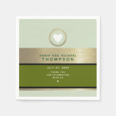 Modernes Hochzeitsgrün Serviette (Vorderseite)