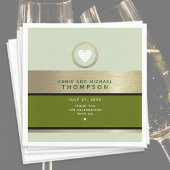 Modernes Hochzeitsgrün Serviette