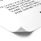 Modernes Hochzeitshund Leckerei Zeichen Keks Bar G Poster (Ecke)